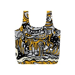 Crazy Abstract Doodle Social Doodle Drawing Style Full Print Recycle Bag (s) by Vaneshart