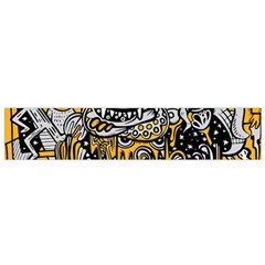 Crazy Abstract Doodle Social Doodle Drawing Style Small Flano Scarf