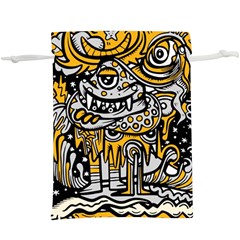 Crazy Abstract Doodle Social Doodle Drawing Style  Lightweight Drawstring Pouch (xl) by Vaneshart