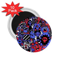 Cute Halloween Monsters Set Background 2 25  Magnets (10 Pack)  by Vaneshart