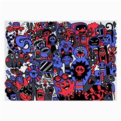 Cute Halloween Monsters Set Background Large Glasses Cloth (2 Sides) by Vaneshart