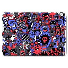 Cute Halloween Monsters Set Background Large Doormat  by Vaneshart