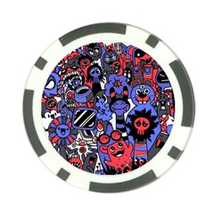 Cute Halloween Monsters Set Background Poker Chip Card Guard (10 Pack) by Vaneshart