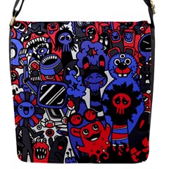 Cute Halloween Monsters Set Background Flap Closure Messenger Bag (s) by Vaneshart