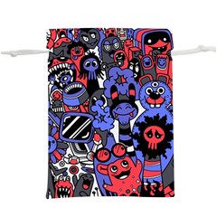 Cute Halloween Monsters Set Background  Lightweight Drawstring Pouch (xl) by Vaneshart