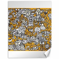 Hand Drawn Vector Illustration Doodle Funny World Canvas 36  X 48  by Vaneshart