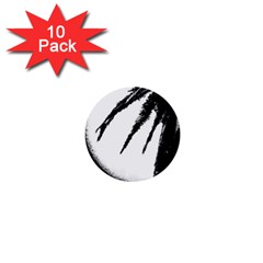 Black And White Tropical Moonscape Illustration 1  Mini Buttons (10 Pack)  by dflcprintsclothing