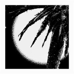 Black And White Tropical Moonscape Illustration Medium Glasses Cloth by dflcprintsclothing