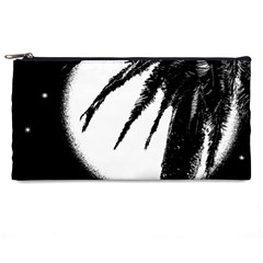 Black And White Tropical Moonscape Illustration Pencil Case