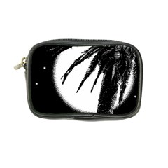 Black And White Tropical Moonscape Illustration Coin Purse by dflcprintsclothing