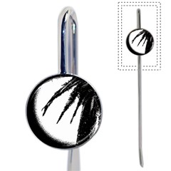 Black And White Tropical Moonscape Illustration Book Mark by dflcprintsclothing