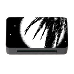 Black And White Tropical Moonscape Illustration Memory Card Reader With Cf by dflcprintsclothing