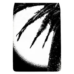 Black And White Tropical Moonscape Illustration Removable Flap Cover (l) by dflcprintsclothing