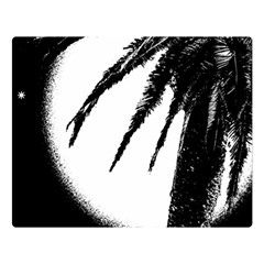 Black And White Tropical Moonscape Illustration Double Sided Flano Blanket (large)  by dflcprintsclothing