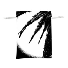 Black And White Tropical Moonscape Illustration Lightweight Drawstring Pouch (s) by dflcprintsclothing