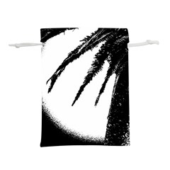 Black And White Tropical Moonscape Illustration Lightweight Drawstring Pouch (l) by dflcprintsclothing