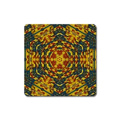 Yuppie And Hippie Art With Some Bohemian Style In Square Magnet by pepitasart