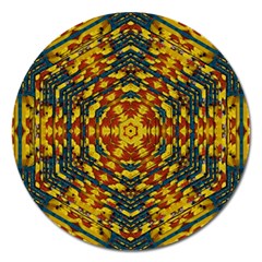 Yuppie And Hippie Art With Some Bohemian Style In Magnet 5  (round) by pepitasart