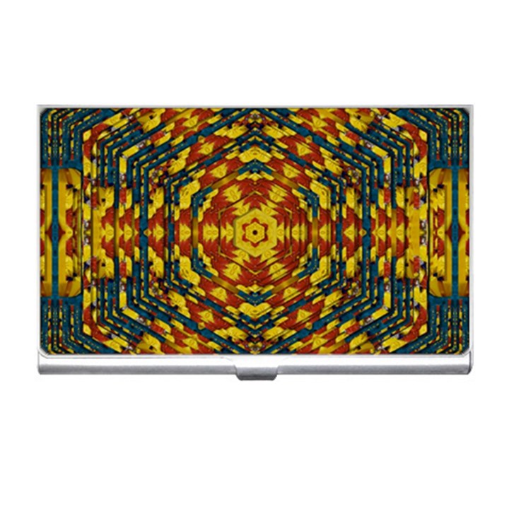 Yuppie And Hippie Art With Some Bohemian Style In Business Card Holder