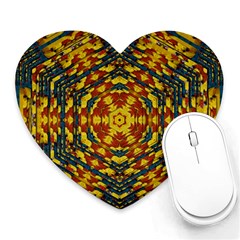 Yuppie And Hippie Art With Some Bohemian Style In Heart Mousepads by pepitasart