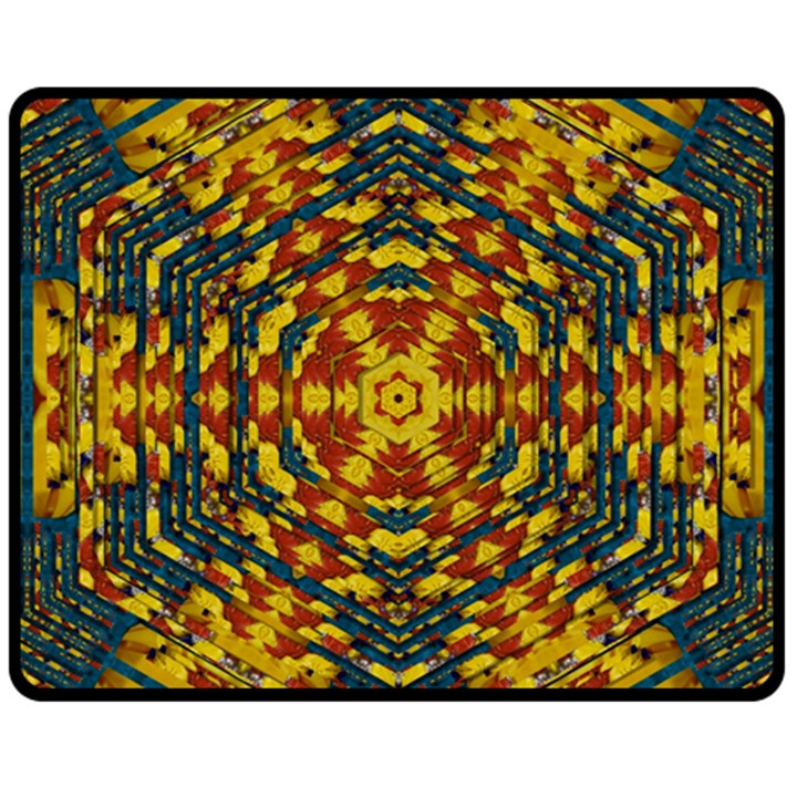 Yuppie And Hippie Art With Some Bohemian Style In Fleece Blanket (Medium) 