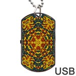 Yuppie And Hippie Art With Some Bohemian Style In Dog Tag USB Flash (Two Sides) Front