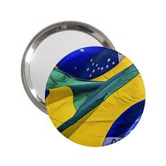 Brazil Flags Waving Background 2 25  Handbag Mirrors by dflcprintsclothing