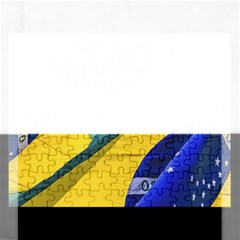 Brazil Flags Waving Background Rectangular Jigsaw Puzzl by dflcprintsclothing