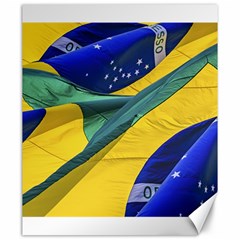 Brazil Flags Waving Background Canvas 20  X 24  by dflcprintsclothing