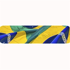 Brazil Flags Waving Background Large Bar Mats by dflcprintsclothing