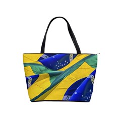 Brazil Flags Waving Background Classic Shoulder Handbag by dflcprintsclothing