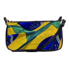 Brazil Flags Waving Background Shoulder Clutch Bag by dflcprintsclothing