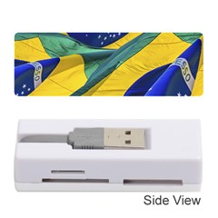 Brazil Flags Waving Background Memory Card Reader (stick) by dflcprintsclothing