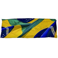 Brazil Flags Waving Background Body Pillow Case (dakimakura) by dflcprintsclothing