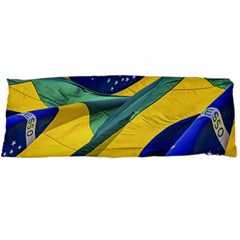 Brazil Flags Waving Background Body Pillow Case Dakimakura (two Sides) by dflcprintsclothing