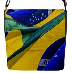 Brazil Flags Waving Background Flap Closure Messenger Bag (s) by dflcprintsclothing