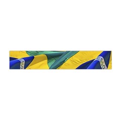 Brazil Flags Waving Background Flano Scarf (mini) by dflcprintsclothing