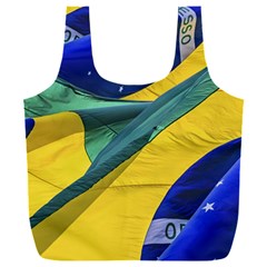 Brazil Flags Waving Background Full Print Recycle Bag (xxl) by dflcprintsclothing