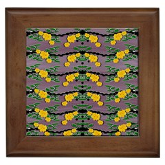 Plumeria And Frangipani Temple Flowers Ornate Framed Tile by pepitasart