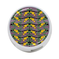 Plumeria And Frangipani Temple Flowers Ornate 4-port Usb Hub (two Sides) by pepitasart