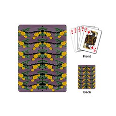 Plumeria And Frangipani Temple Flowers Ornate Playing Cards Single Design (mini) by pepitasart