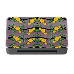 Plumeria And Frangipani Temple Flowers Ornate Memory Card Reader With Cf by pepitasart