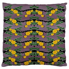 Plumeria And Frangipani Temple Flowers Ornate Standard Flano Cushion Case (two Sides) by pepitasart