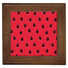 Seamless Watermelon Surface Texture Framed Tile