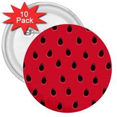 Seamless Watermelon Surface Texture 3  Buttons (10 pack) 