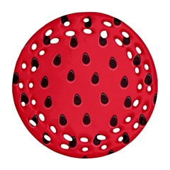 Seamless Watermelon Surface Texture Ornament (Round Filigree)