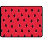 Seamless Watermelon Surface Texture Double Sided Fleece Blanket (Large)  80 x60  Blanket Back