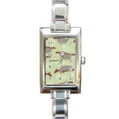 Sloths Pattern Design Rectangle Italian Charm Watch by Vaneshart