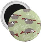 Sloths Pattern Design 3  Magnets Front