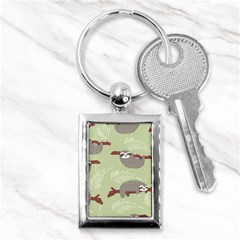 Sloths Pattern Design Key Chain (rectangle) by Vaneshart